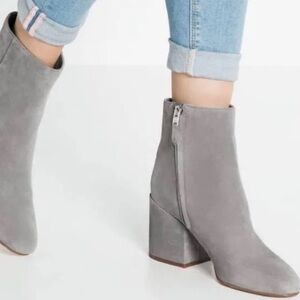 EUC Sam Edelman Taye Ankle Booties in Grey Suede Size 6.5